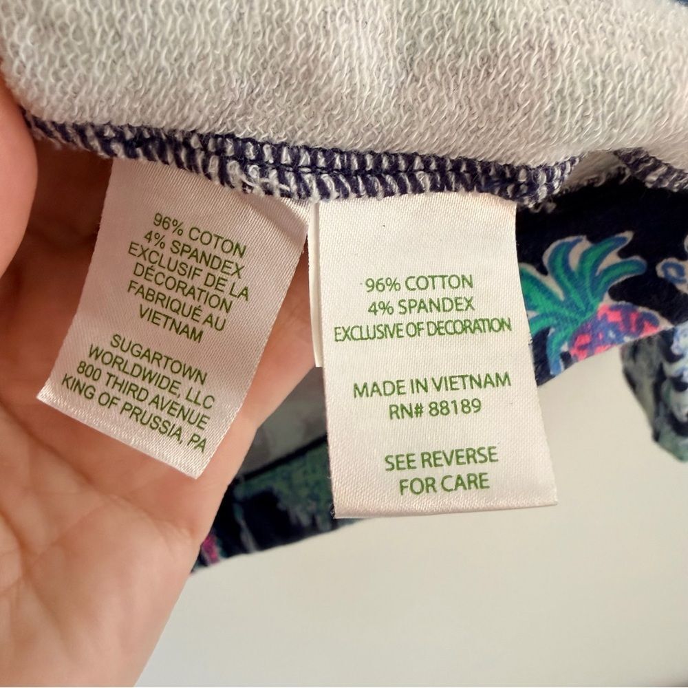Lilly Pulitzer Captain Popover Monkey Trouble Print Half Zip Girls XL 12 14 - Picture 8 of 9